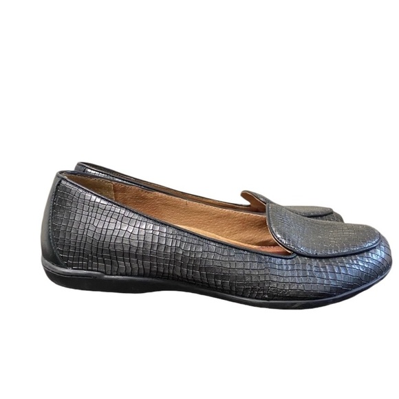 Dansko Womens Nastacia Loafers Size 37 (7) Comfort Croc Embossed Textured Black - Picture 3 of 10